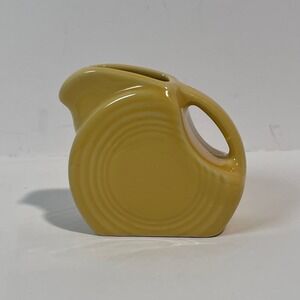 Fiesta‎ Sunflower Yellow Mini Disk Pitcher 4" Homer Laughlin Ceramic Collectible